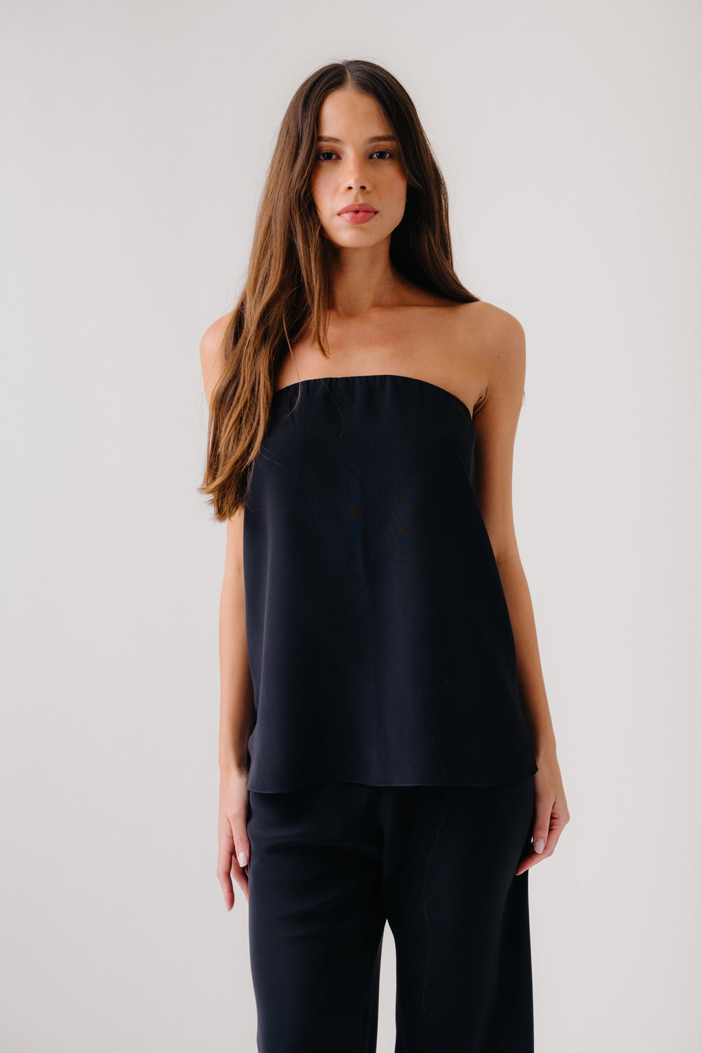 NAOMI SILK BIAS CUT PULL ON PANT | BLACK